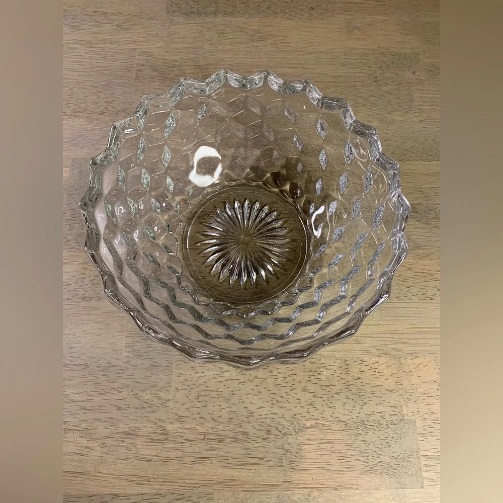 Vtg Fostoria‎ American Medium/Large Size Clear Glass Serving Bowl 8